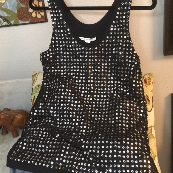 Gorgeous Silk Sequined Snap Sides Diane VonFurst S - Picture 2 of 8